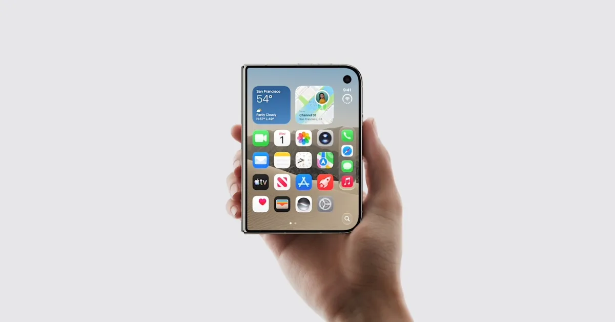 Apple iPhone Duo exterior interface showing side navigation controls