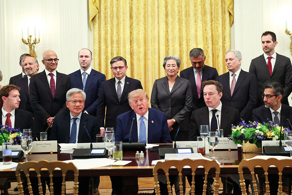 White House executive order signing and tech leadership summit on super intelligence