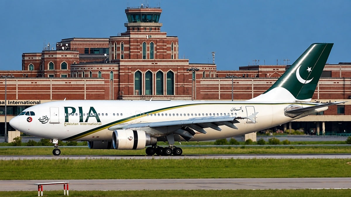 Pakistan International Airlines aircraft on the tarmac