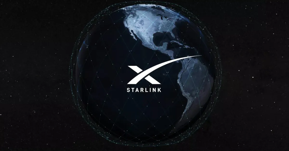 Starlink Mobile satellite communications illustration in orbit