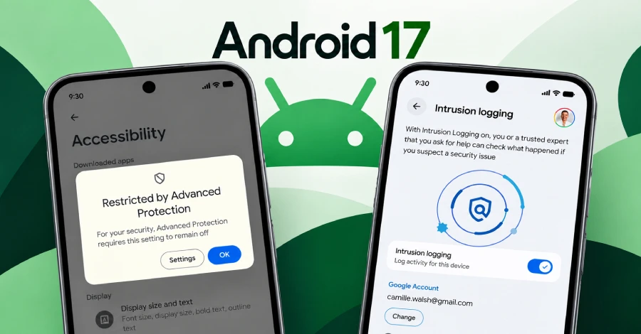 Android mobile operating system security concept interface